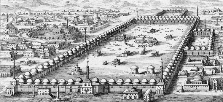 Vue de la Mecque datant de 1721 via Wikipedia, Domaine Public